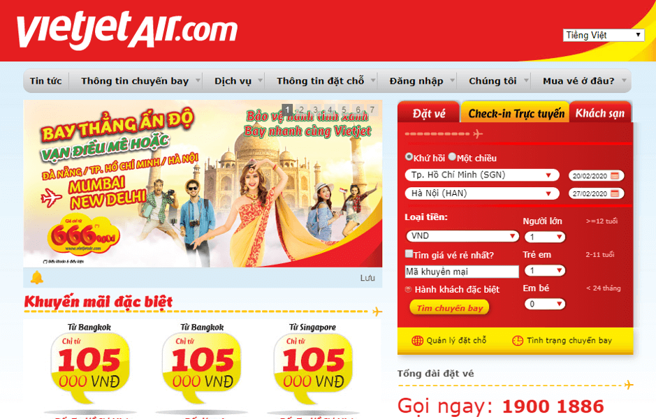 Vietjet huong dan dat cho