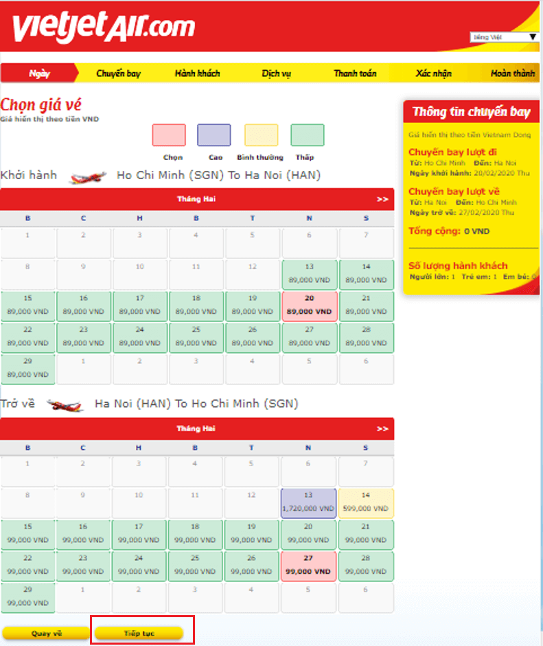 Vietjet huong dan dat cho