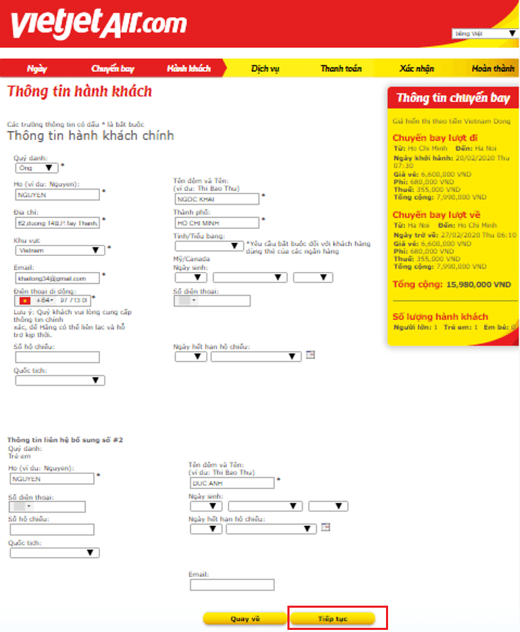 Vietjet huong dan dat cho