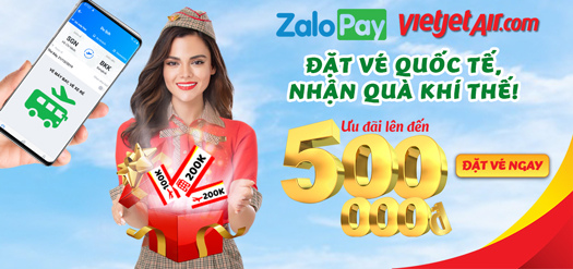 ĐẶT VÉ MÁY BAY QUỐC TẾ VIETJET - ƯU ĐÃI LÊN ĐẾN 500.000Đ