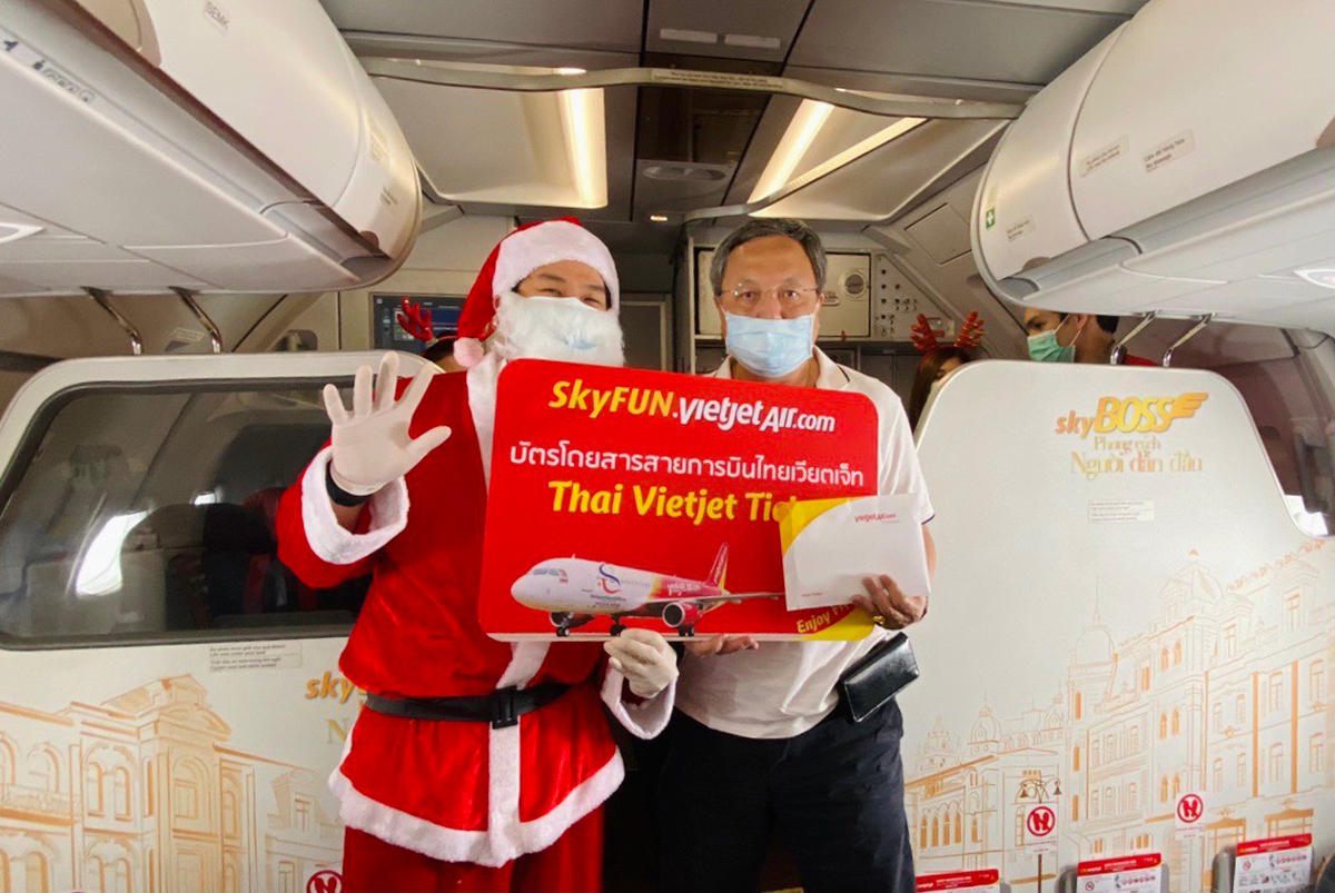 ไทยเวียตเจ็ทฉลองคริสต์มาส จัดเซอร์ไพรซ์ผู้โดยสารบนเที่ยวบินพิเศษ Magic Flight