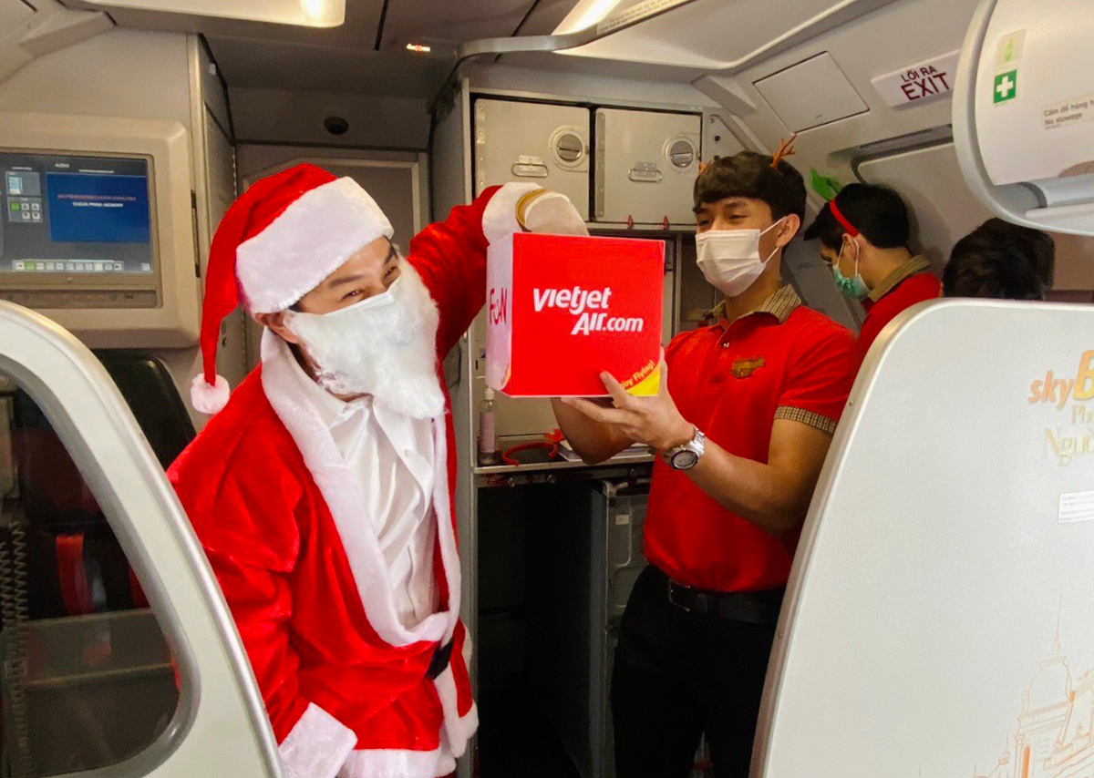 ไทยเวียตเจ็ทฉลองคริสต์มาส จัดเซอร์ไพรซ์ผู้โดยสารบนเที่ยวบินพิเศษ Magic Flight