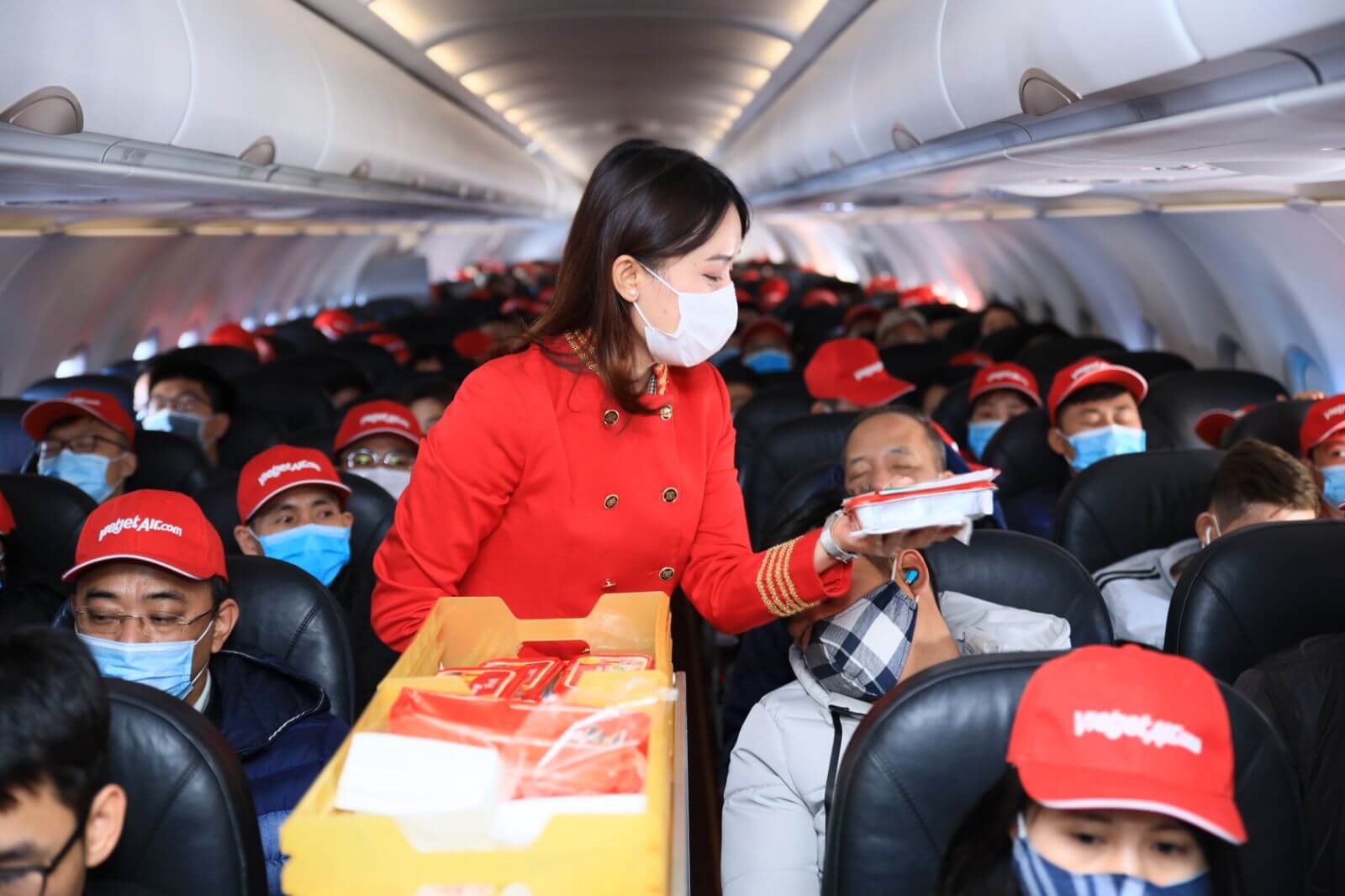 Vietjet is the first airline having flights to Van Don airport in the new year of the Ox